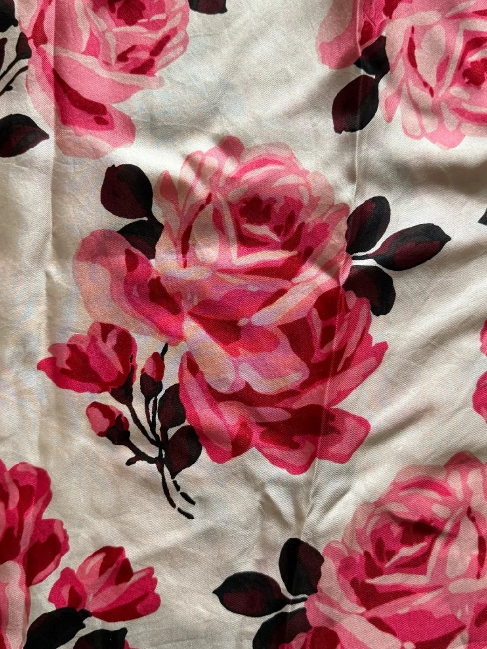 Kate Spade 100% Silk Rose Print Scarf - Picture 4 of 5